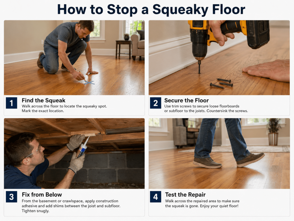 How to Stop a Squeaky Floor How to Stop a Squeaky Floor